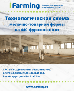 Планировочное решение по реконструкции молочно-товарной фермы в козоводческий комплекс на 440 голов.